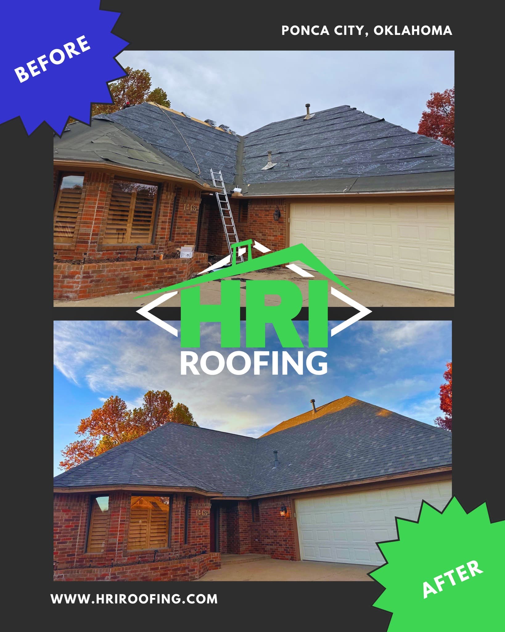 Before and After HRI Roofing — null, null